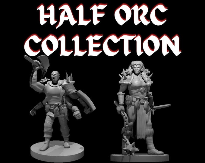 D&amp;D Half Orc Miniatures Half Orc Minis Half Orc Collection DND Minis ...