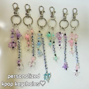 porte-clés personnalisés en perles / kpop