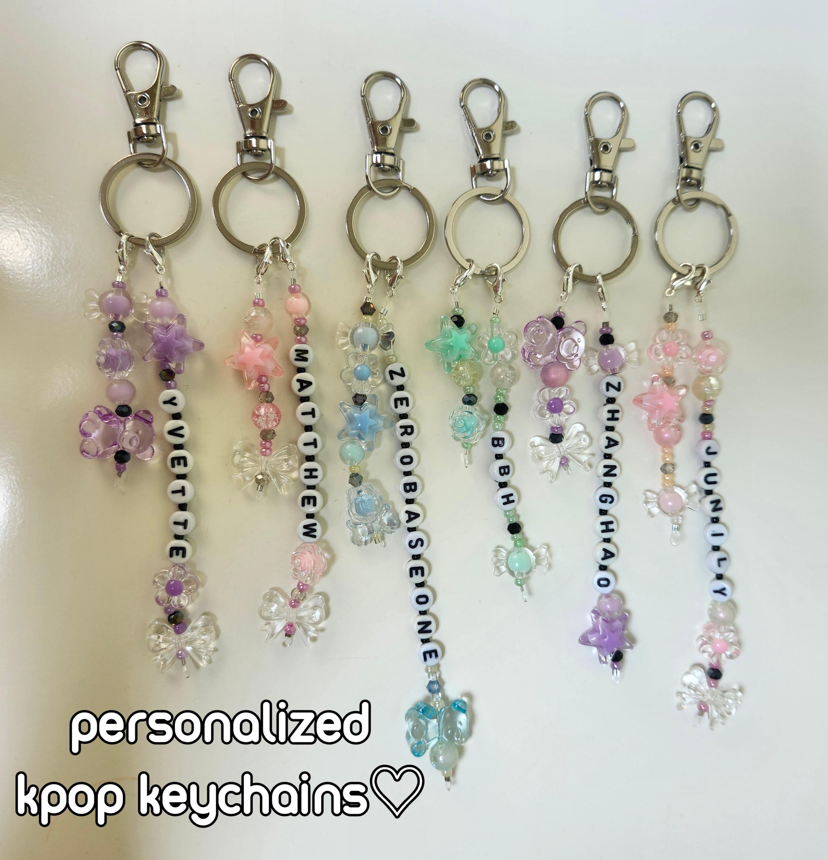 Custom Beaded Keychains / Kpop - Etsy