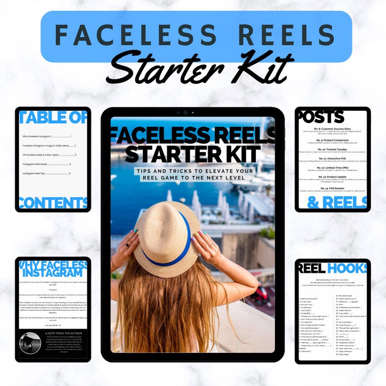 Faceless Marketing Starter Bundle | Faceless Reels Starter Kit ...