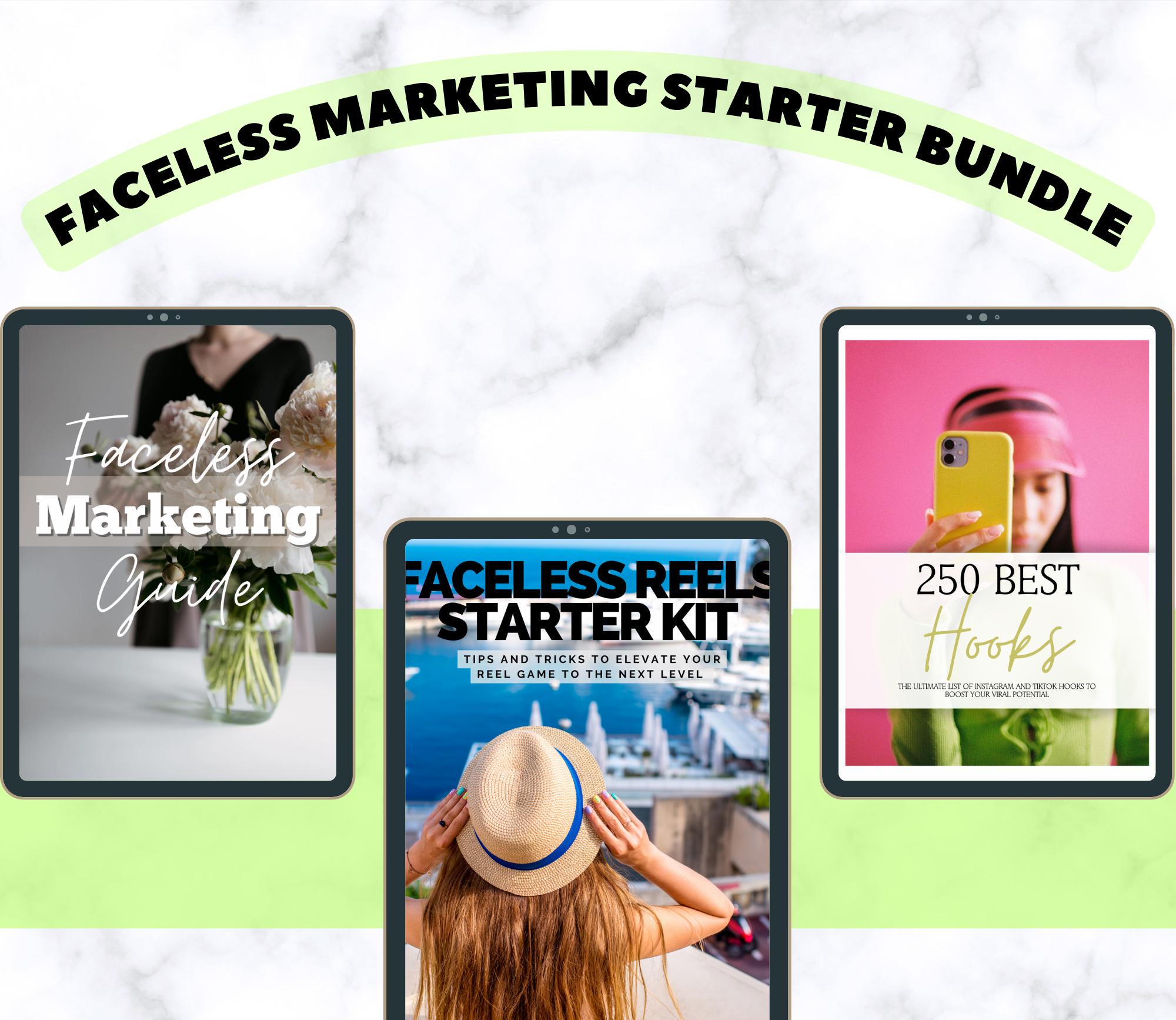 Faceless Marketing Starter Bundle | Faceless Reels Starter Kit ...