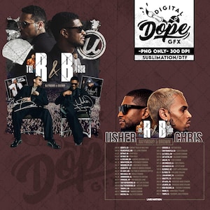 Usher Chris Brown R&B Tour 2026 PNG Design (Digital Download)