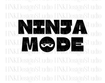 Ninja Mode Kids Ninja Logo Ninja Warrior Graphic SVG PDF PNG