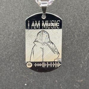 I AM MUSIC Hundemarke mit Lasergravur