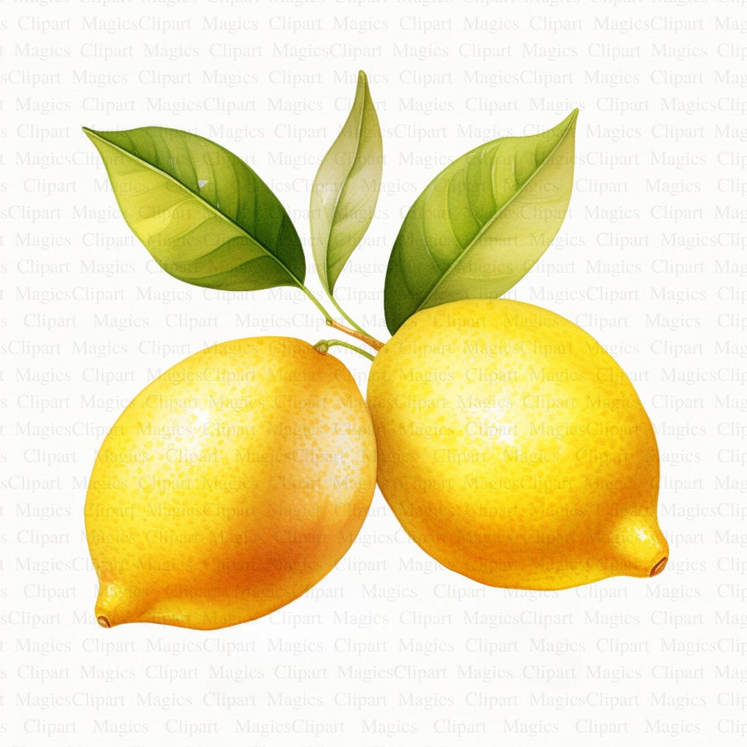 Lemons Clipart | 5 High Quality Jpgs | Digital Download | Watercolor ...