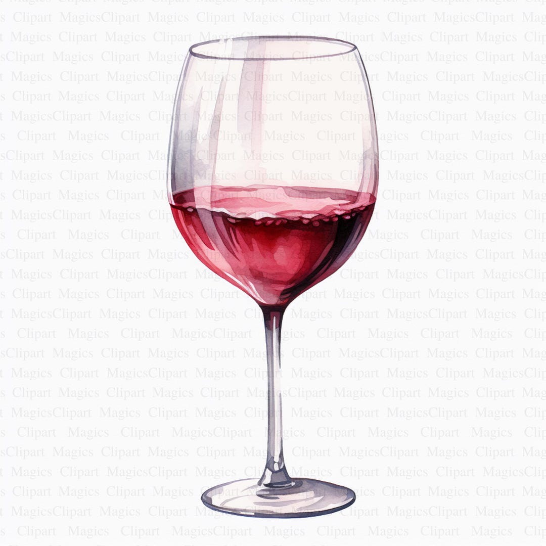 Wine Glass Clipart 5 High Quality Jpgs Instant Digital Download Glasses ...