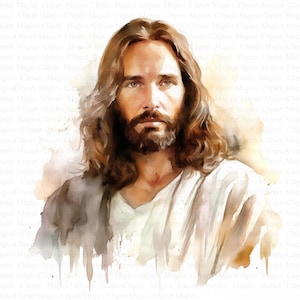 Jesus Christ Clipart | 5 High Quality JPGs | Digital Download | Easter Jesus Clipart | Printable Watercolor Clipart | Paper Craft | Art