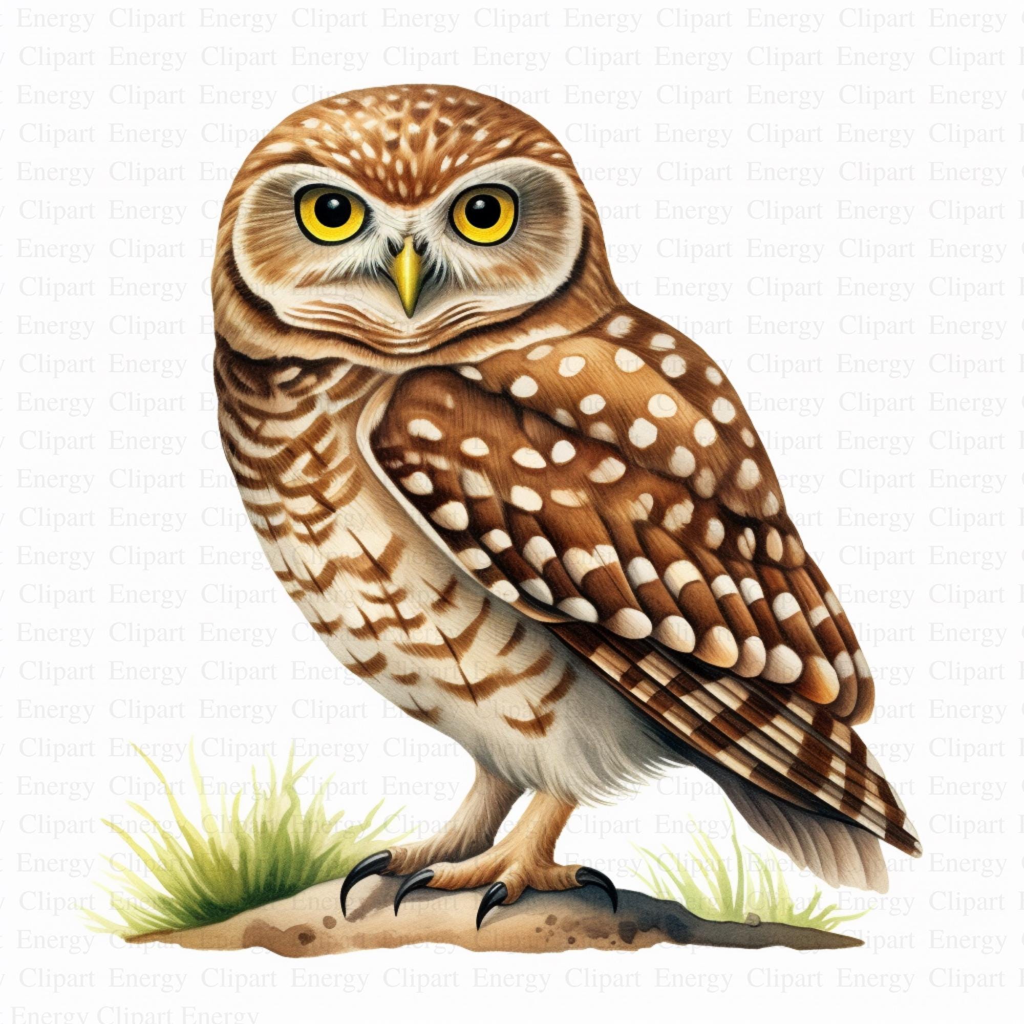 Burrowing Owl Clipart | 5 High Quality JPGs | Digital Download | Scrapbooking | Card Making | Owl Cl