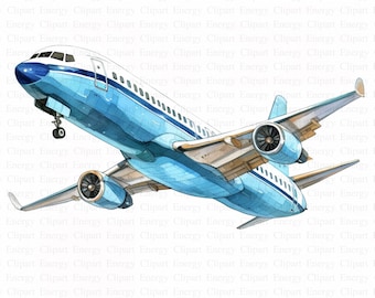 Airplane Clipart | Vintage Style Plane Art (Digital Download)