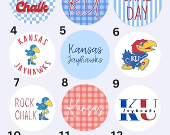 University of Kansas Button Pins