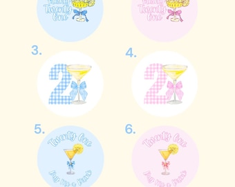 21st Birthday Button Pins