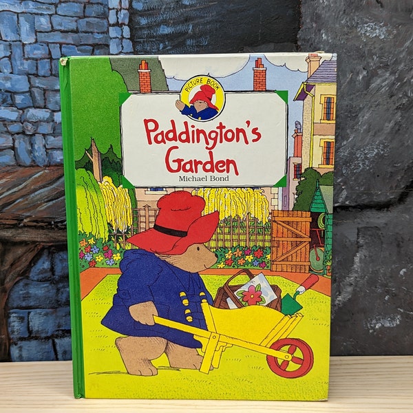 Paddington's Garden Hardcover Picture book by Michael Bond First American edition 1993 Vintage Childrens Bedtime Stories 90s kids books