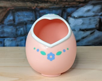 Fisher Price Smooshees Easter Egg Home for Candy Bunny Pink White Vintage 1989 Smooshies Replacement Piece 80s toys Retro