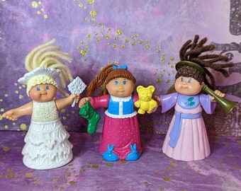 Cabbage patch kids Set of 3 McDonald's Happy Meal Toy figures 1992/94 Vintage Christmas Holiday dolls 90s Collectible Toys Retro