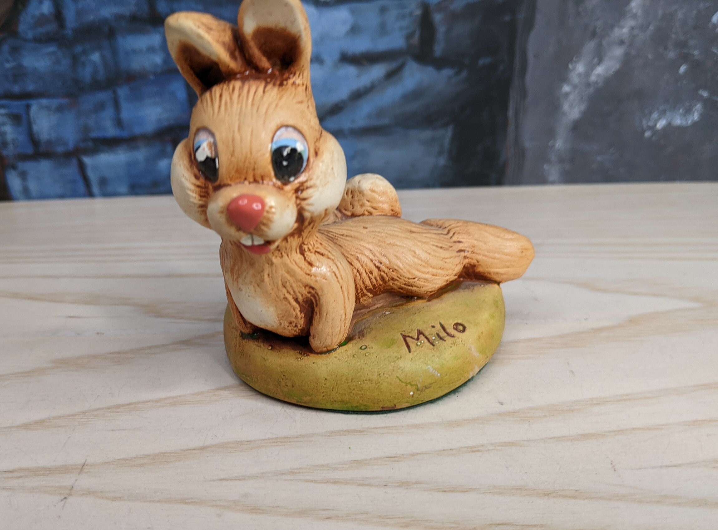 Moorcroft Design Milo Figurine Bunny Rabbit Hand Painted Made