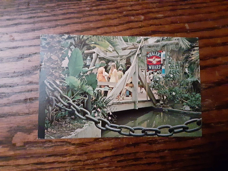 Postcard Whalers Wharf San Pedro CA California Los Angeles Harbor Chrome 60s unused