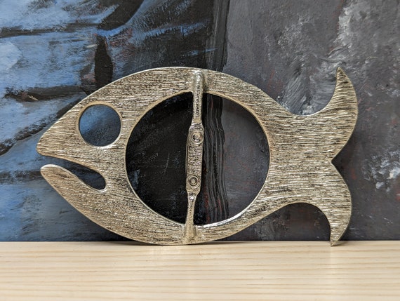 FISH Belt Buckle 1960-70's Vintage Hippie BoHo Don Dr… - Gem