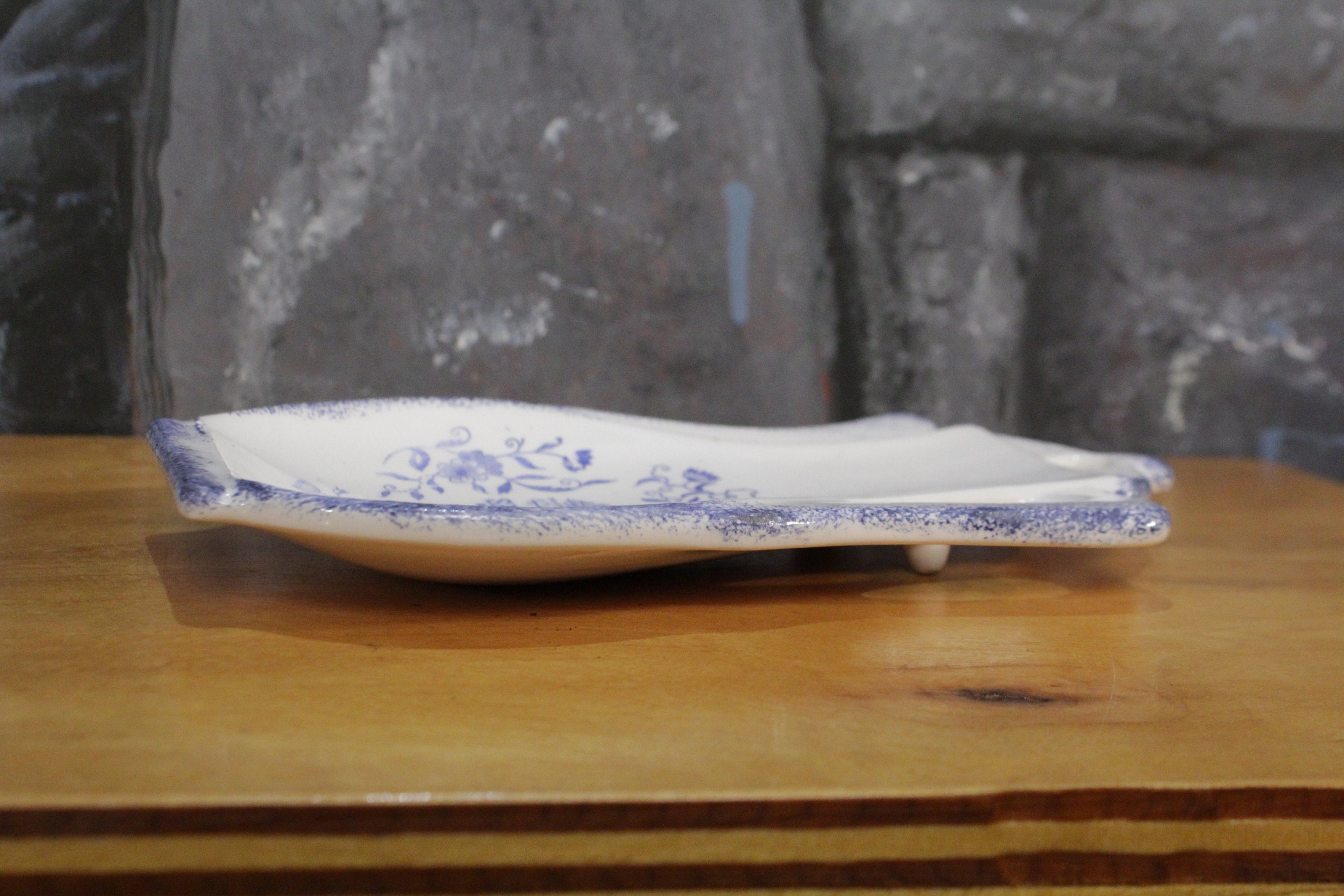 Vintage San Francisco Souvenir Spoon Rest Blue White Teapot Etsy