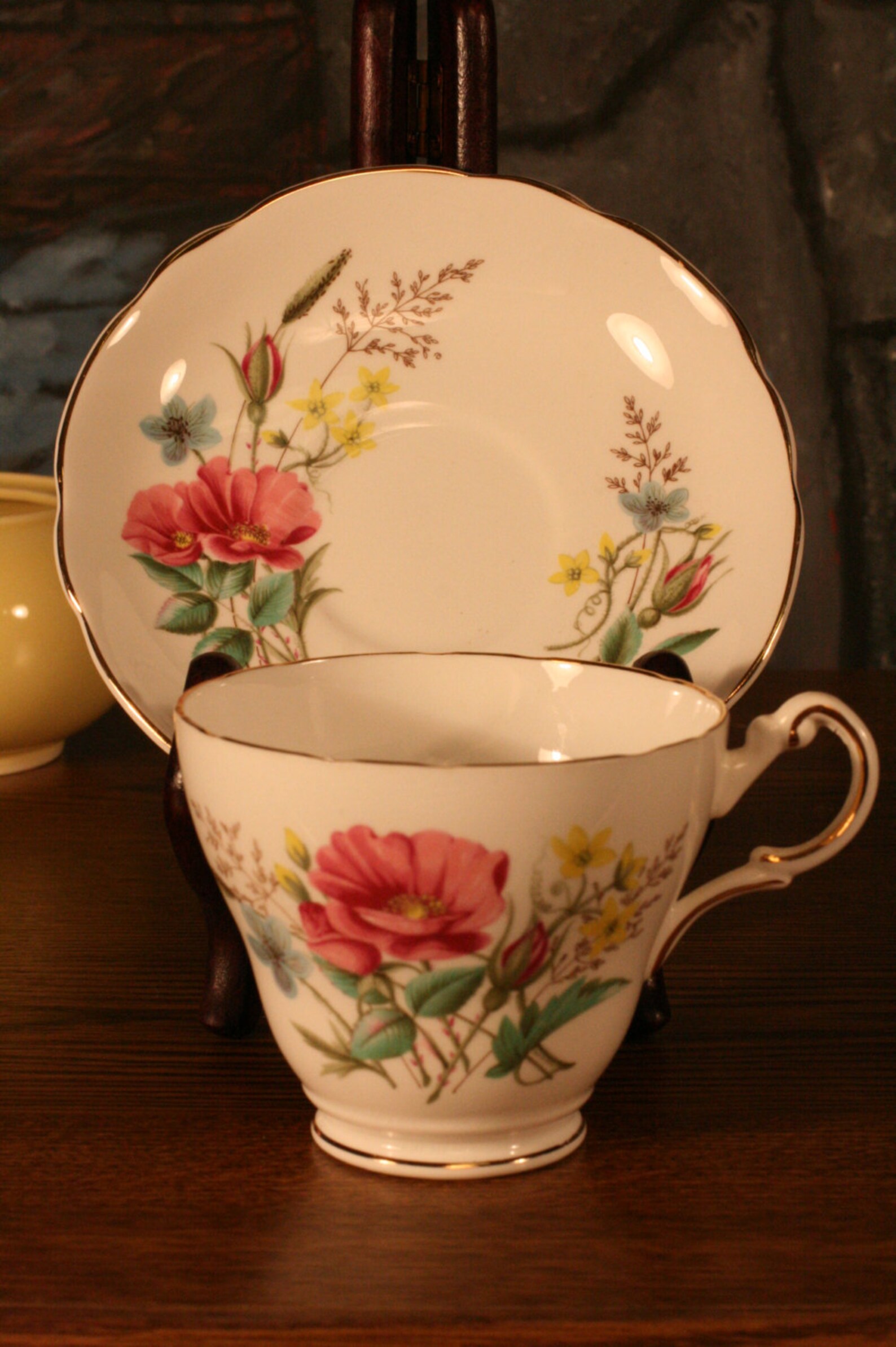 Regency English Bone China Tea Cup and Saucer Pink Rose Buds Etsy