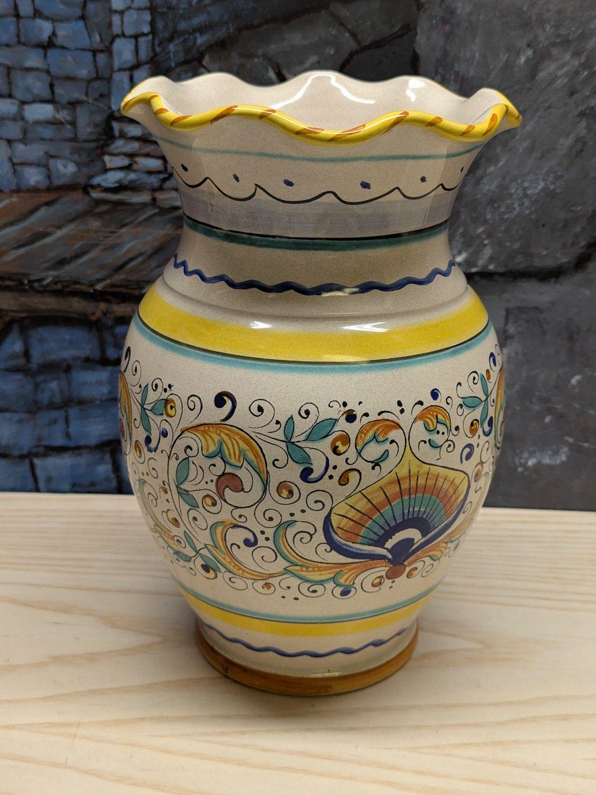 Deruta Ceramic Vase - Etsy