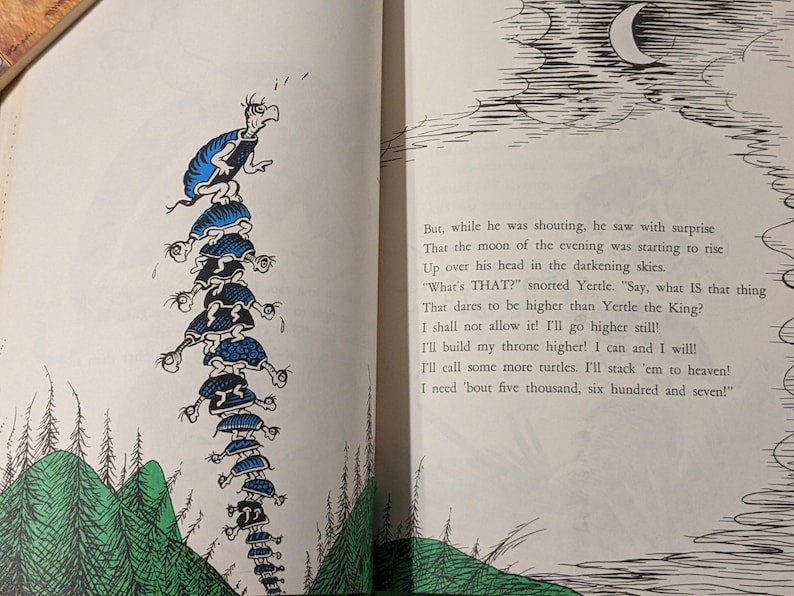 Vintage Dr. Seuss Yertle the Turtle and Other Stories 1958 Book Club ...