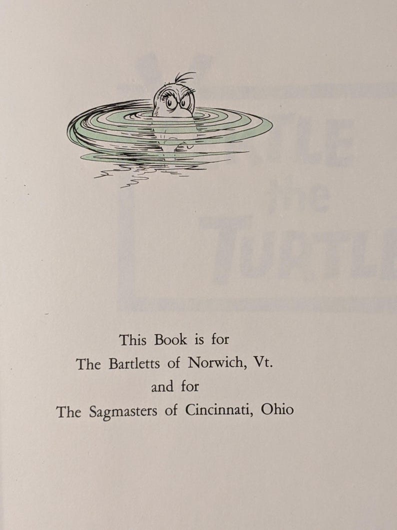 Vintage Dr. Seuss Yertle the Turtle and Other Stories 1958 Book Club ...