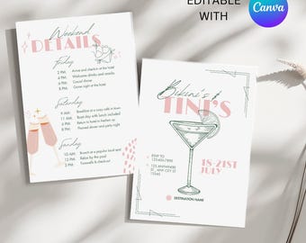 Bikinis and Martinis Bachelorette Itinerary | Sun, Sand, and Sips: Bachelorette Beach Bash Itinerary | Coastal Chic Getaway