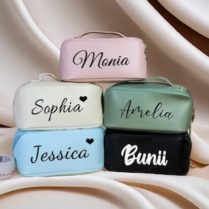 Personalised cosmetic bag with monogram | custom makeup bag | personalized gift for her,personalised gift for bridesmaid,Travel makeup bag