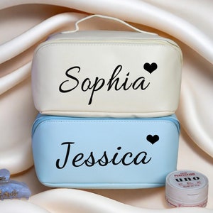 Customized cosmetic bag with monogram | custom makeup bag | personalized gift for her,personalised gift for bridesmaid,Travel makeup bag