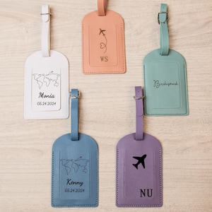 Personalisierter Gepäckanhänger Benutzerdefinierte Leder Gepäckanhänger Reisegeschenktasche ID Kofferanhänger Rucksackanhänger Geschenk für Paar Party Favor Geschenk für sie
