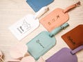 Monogrammed Luggage Tags, Personalized Leather Luggage Tag,Custom Wedding Luggage Tag,Travel Gift for Her,Bridesmaid Gifts,Christmas Gifts product logo
