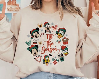 Mickey Christmas Shirt, Tis the Season Matching Shirts, Mickey and Friends, Mickey Friends Tee, Disneyland Christmas Shirt, Mickey Shirt