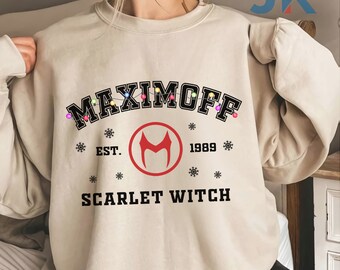 Wanda Maximoff Sweatshirt, Maximoff Est 1989 Hoodie, Scarlet Witch Christmas Shirt, Avengers Sweatshirt, Marvel Christmas Sweater, Superhero