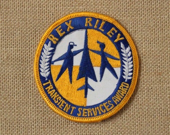 Rex Riley Transient Services Award Sew On Patch - Air Force - USAF Aviation Badge Patch - Iron-On Patch