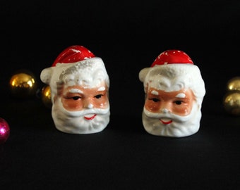 Santa Claus Salt and Pepper Shakers - Brinn's Pittsburgh - Made in Japan - Kitchen Collectible - Christmas Decor - St. Nick - Holiday