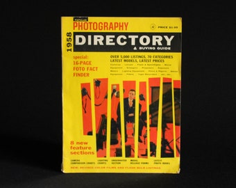 Populaire Fotografie Directory & Buying Guide - Vintage Magazine c. 1958 - Ziff-Davis Publishing Company - Camera - Fotograaf