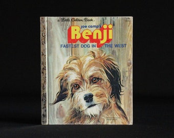 Benji: Snelste hond in het westen door Gina Ingoglia - Vintage Children's Book ca. 1978 - A Little Golden Book - Golden Press - Western Publishing