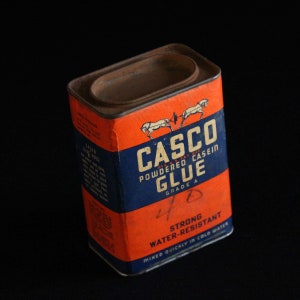 Vintage Casco Powdered Casein Glue Tin - Collectible Tin - Borden Company - Vintage Advertising