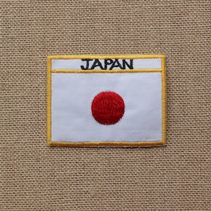 Japanische Flagge nähen auf Patch - Japan - Nationalflagge - Länder der Welt - Kleidung Patch