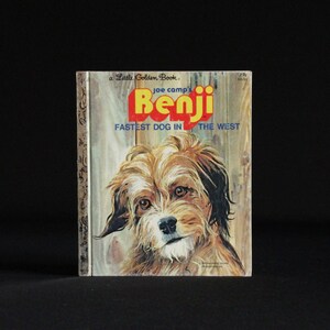 Benji: Schnellster Hund im Westen von Gina Ingoglia - Vintage Kinderbuch ca. 1978 - Ein kleines Goldenes Buch - Goldene Presse - Western Publishing