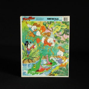 Vintage DuckTales Frame-Tray Puzzle von Western Publishing Co. - The Walt Disney Company - Kinder Lernspielzeug - Alter 3 bis 7 Jahre - Golden