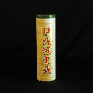 Vintage Pasta Storage Tin - Retro Kitchen Decor - Food Storage - Metal Container - Collectible Tin - Spaghetti Canister - Noodles