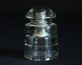 Vintage Pyrex Clear Glass Electrical Telephone Telegraph Insulator - Pyrex Glass Company - Paper Weight - Craft Project - Retro Decor