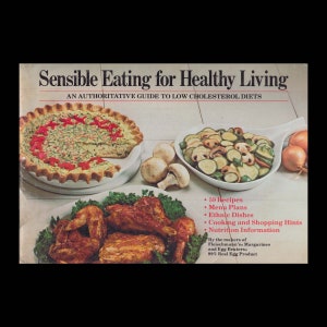 Sensible Eating for Healthy Living - Vintage Recipe Book c. 1983 - Nabisco Brands - Cook Book - Healthy Eating
