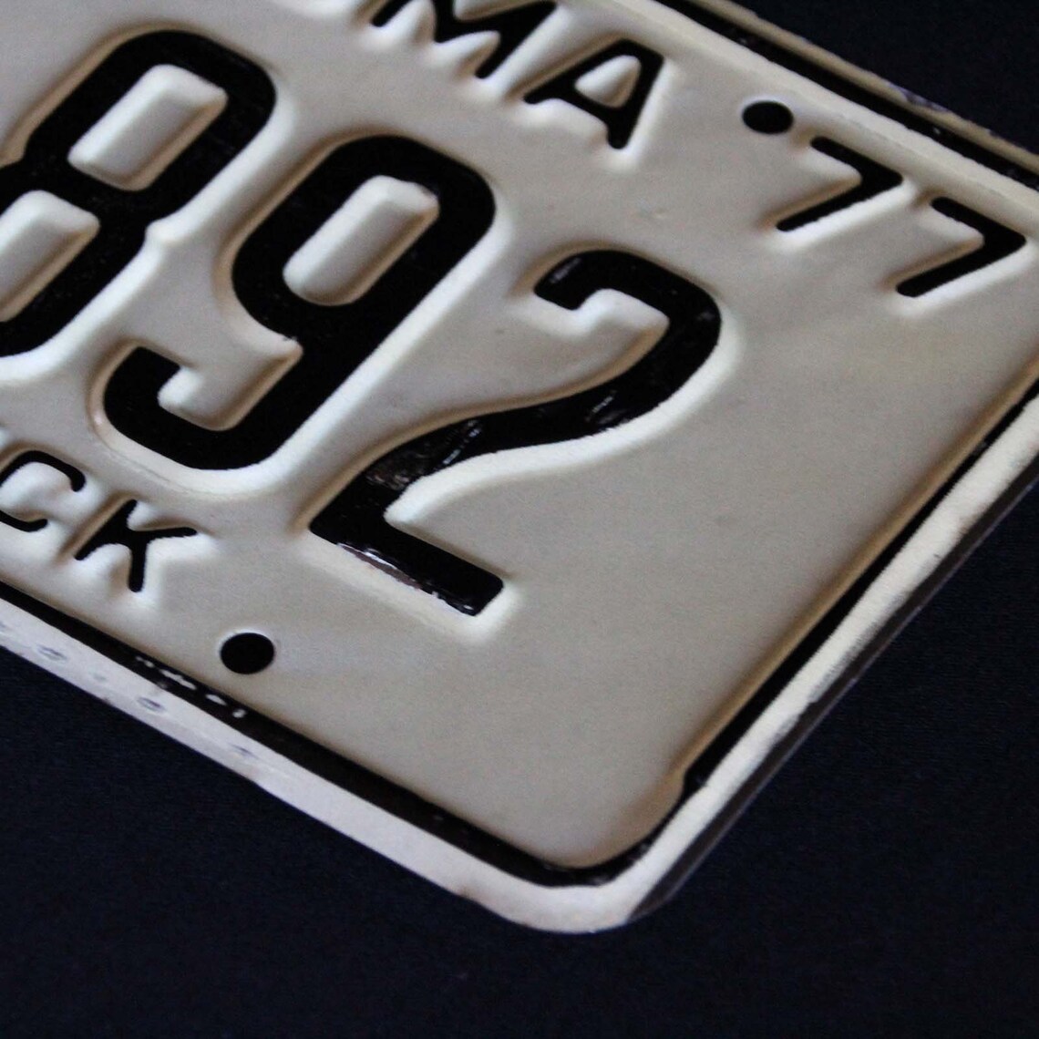 Oklahoma Farm Truck License Plate 1977 Automobile Car Etsy