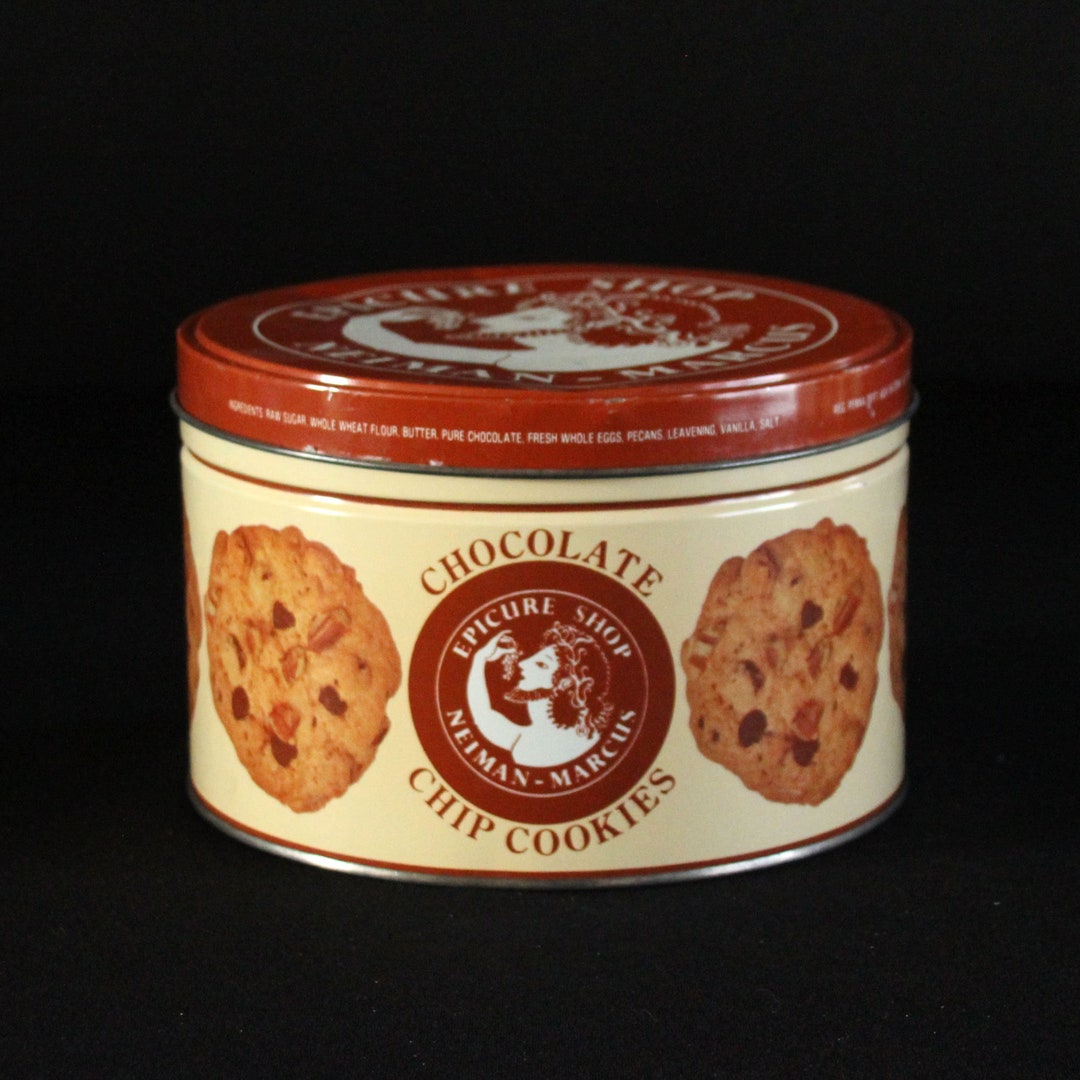 Vintage Neimanmarcus Epicure Shop Cookie Tin Retro Kitchen Decor Food
