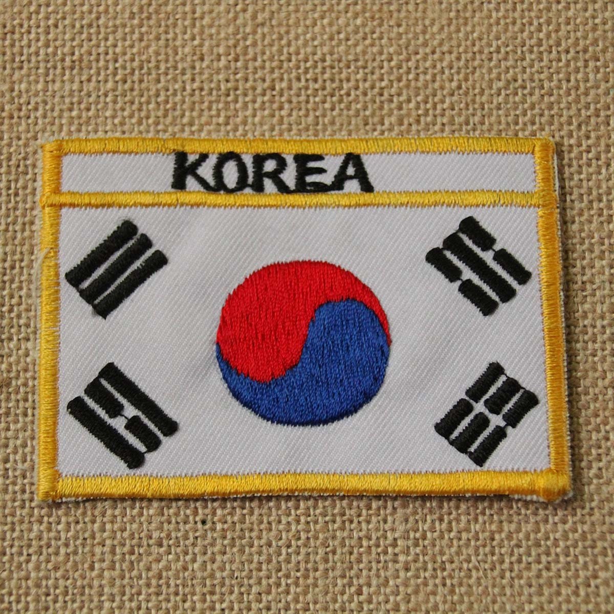 韓国国旗の縫い付けパッチ - 韓国 - 国旗 - 世界の国々 - 衣類のパッチ