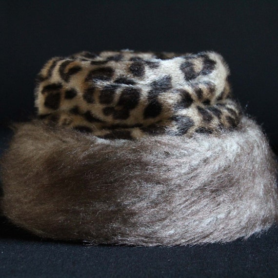 Vintage Faux Leopard Fur Bucket Hat - Halloween C… - image 8