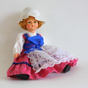 Vintage Mid Century Hard Plastic Doll