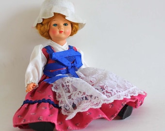 Vintage Mid Century Hard Plastic Doll